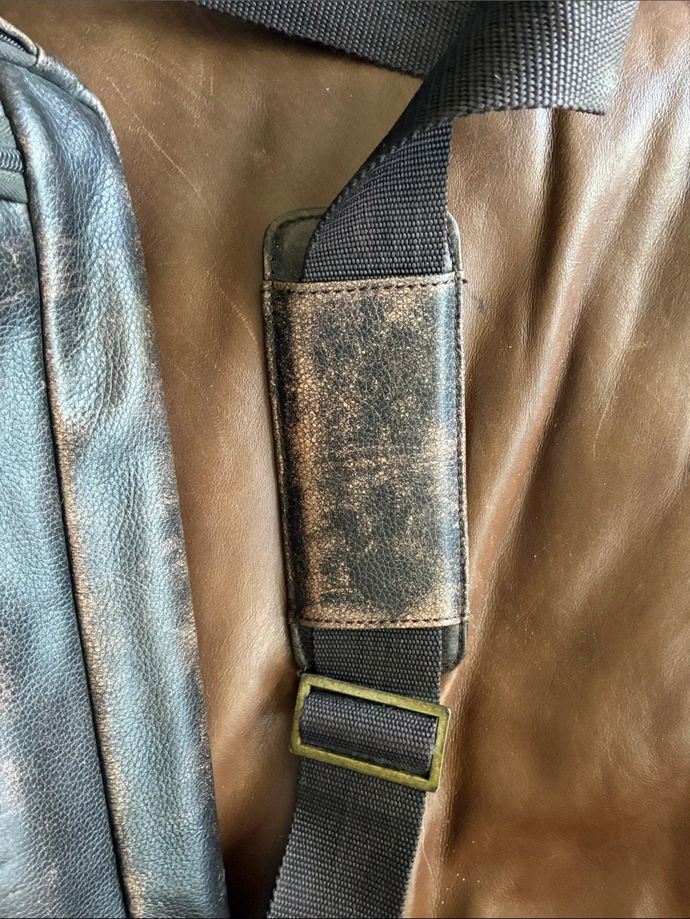 Black Rivet Vintage-Style Distressed Brown Laptop Briefcase